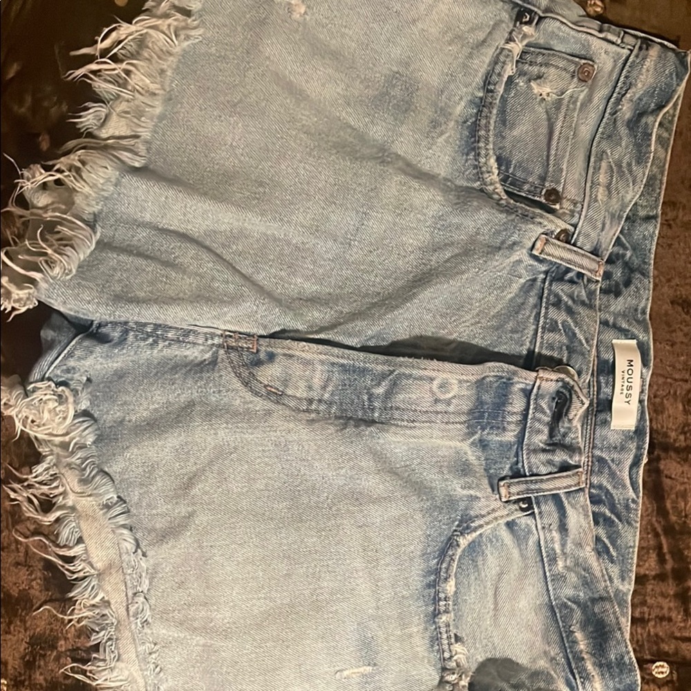 Moussy Women's Light Blue Denim Shorts